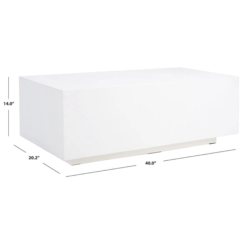 Table basse rectangulaire - 40 W x 20 D x 14 H - 40Wx20Dx14H