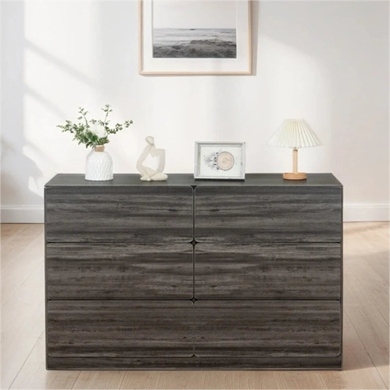 Cómoda de madera con seis cajones