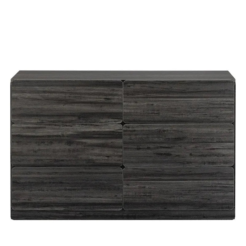 Cómoda de madera con seis cajones