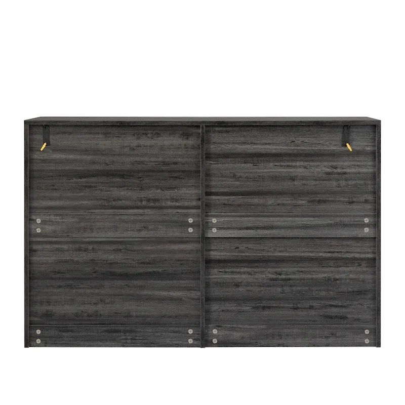 Cómoda de madera con seis cajones