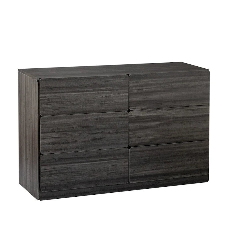 Cómoda de madera con seis cajones
