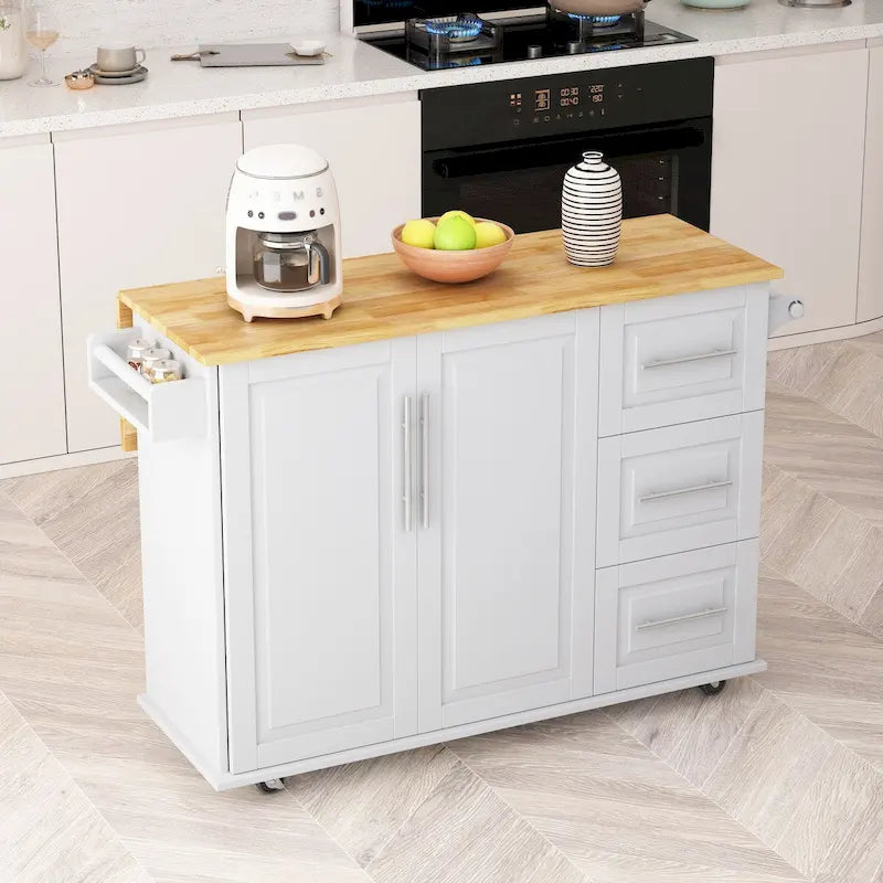 Isla de cocina con armario de 2 puertas y 3 cajones
