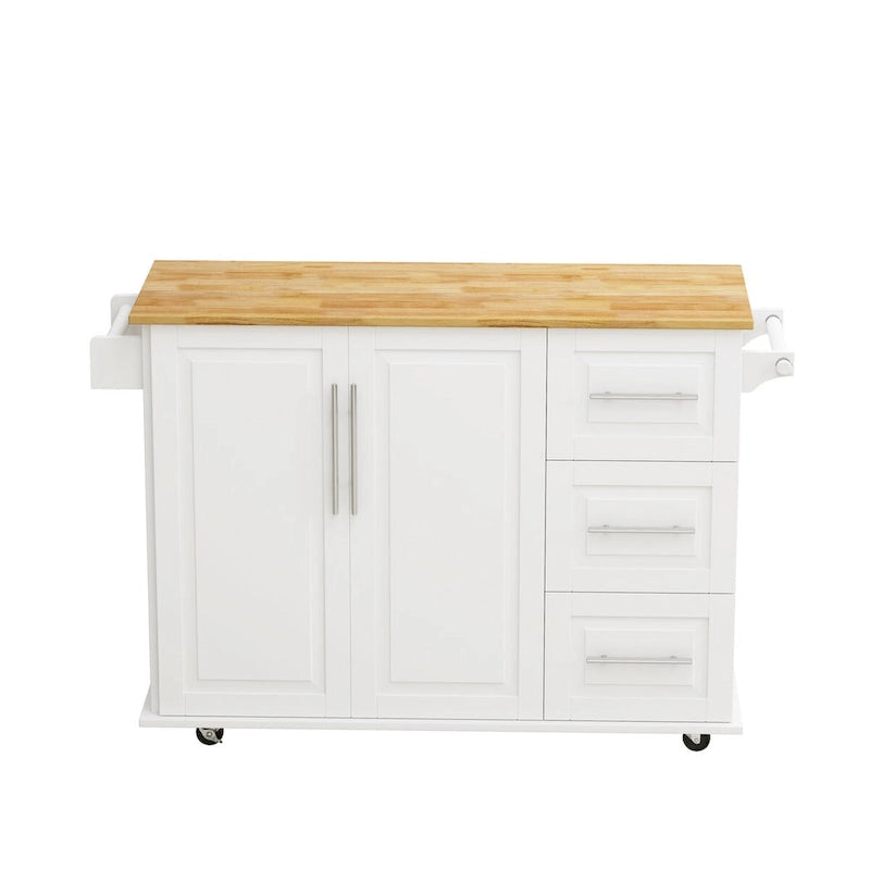 Desserte d’îlot de cuisine avec placard à 2 portes et 3 tiroirs