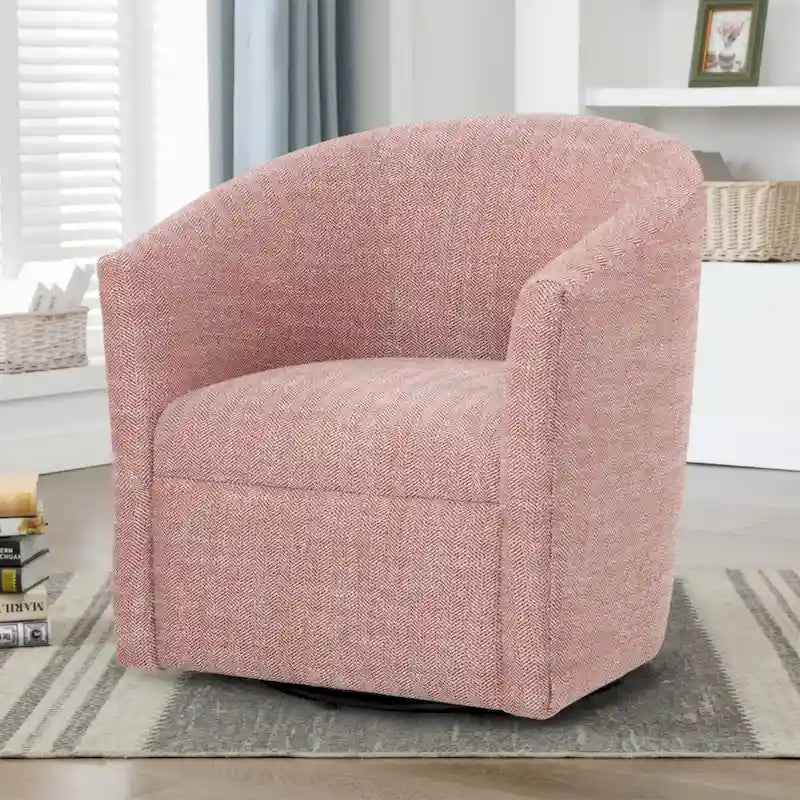 Fauteuil tonneau pivotant en polyester