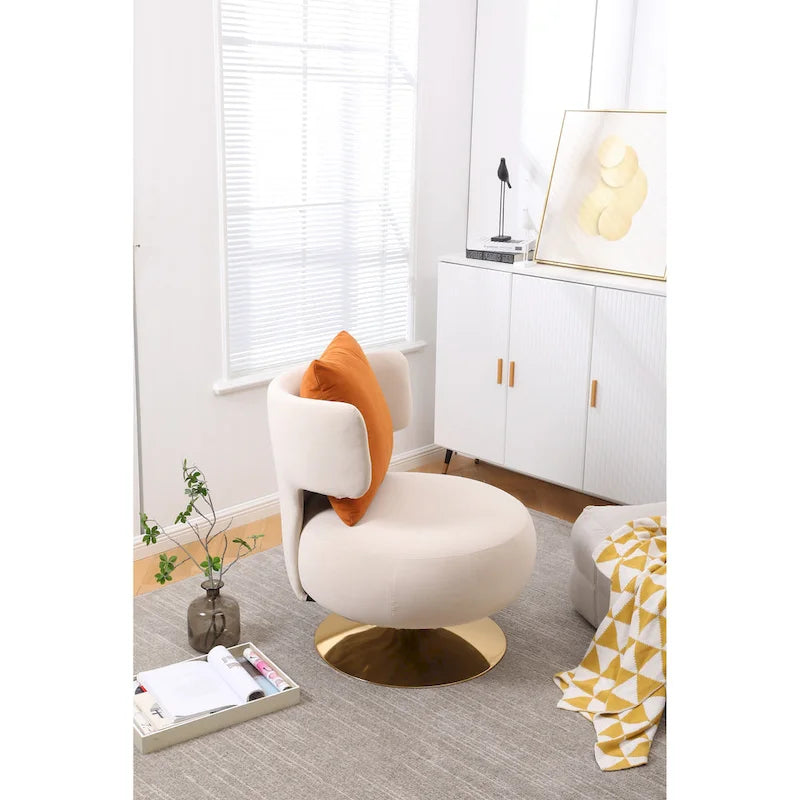 Fauteuil d’appoint pivotant pour salon ou chambre