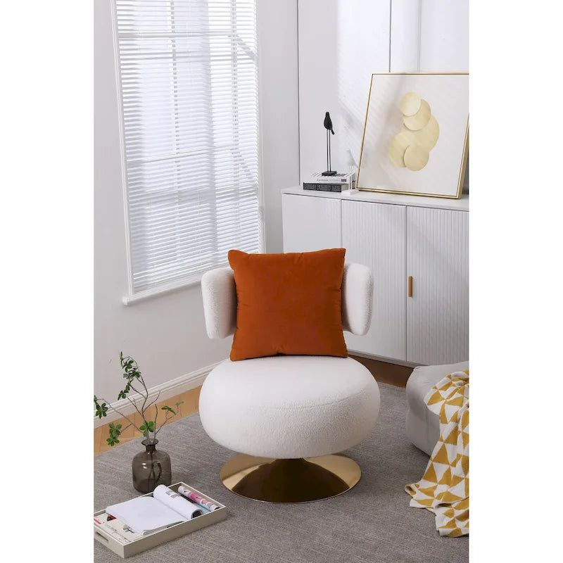 Fauteuil d’appoint pivotant pour salon ou chambre