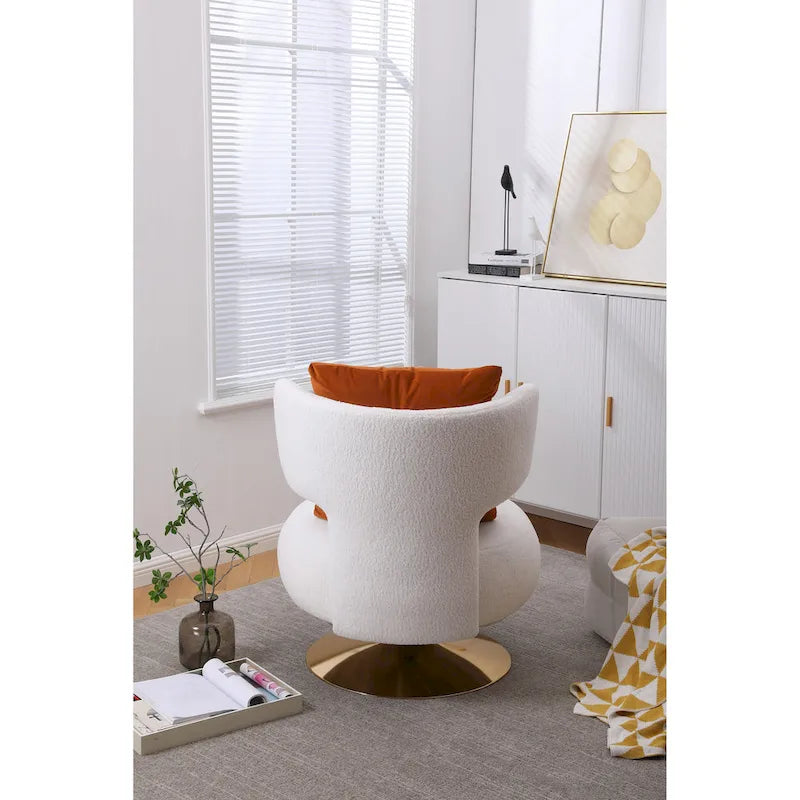 Fauteuil d’appoint pivotant pour salon ou chambre