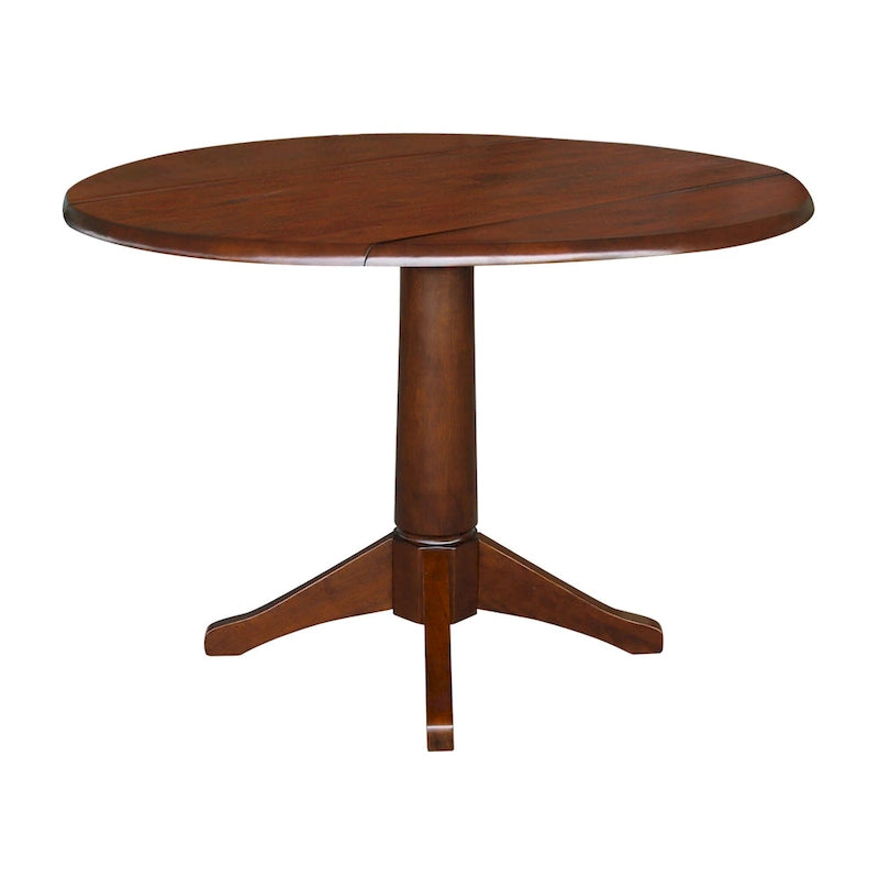 Table à abattants double ronde de 42 - espresso