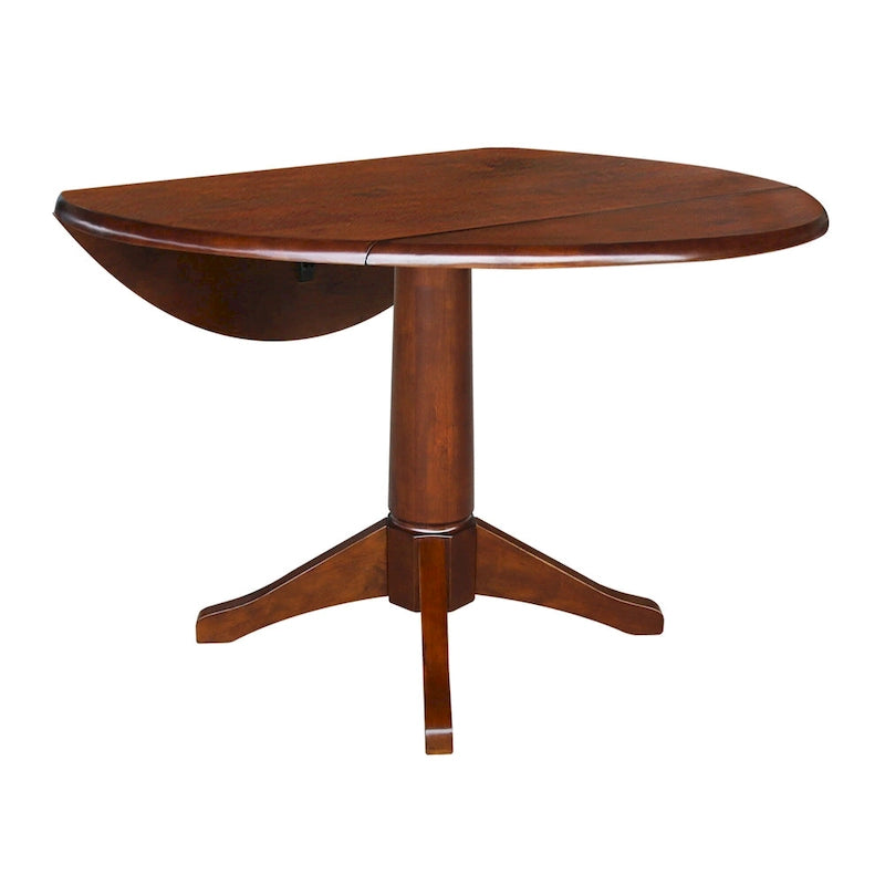 Table à abattants double ronde de 42 - espresso