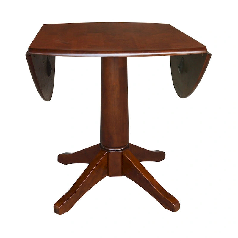 Table à abattants double ronde de 42 - espresso