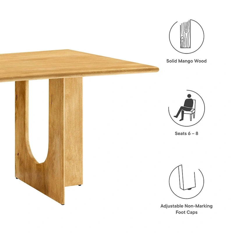 Table de salle à manger rectangulaire en bois de 70