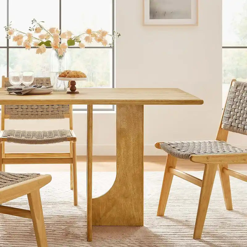Table de salle à manger rectangulaire en bois de 70