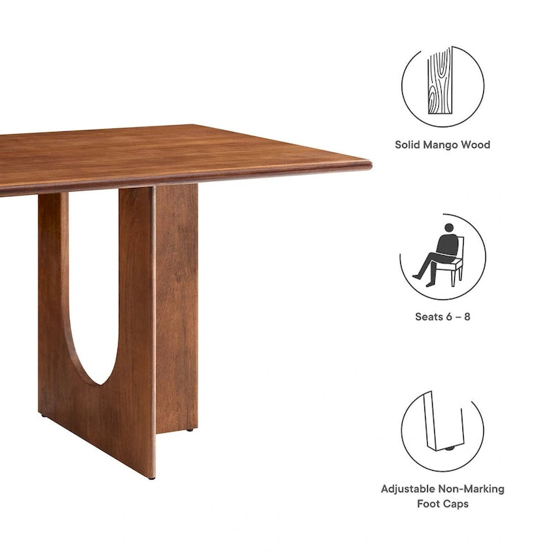 Table de salle à manger rectangulaire en bois de 70