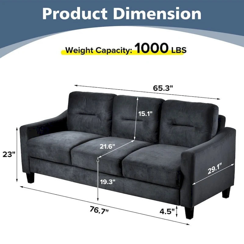 Sofá cómodo, ideal para salas de estar, dormitorios, oficinas y espacios pequeños.