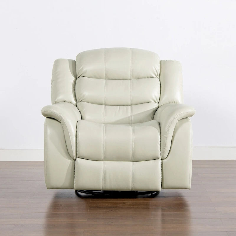 Fauteuil inclinable pivotant à bascule manuel en similicuir de 41.5