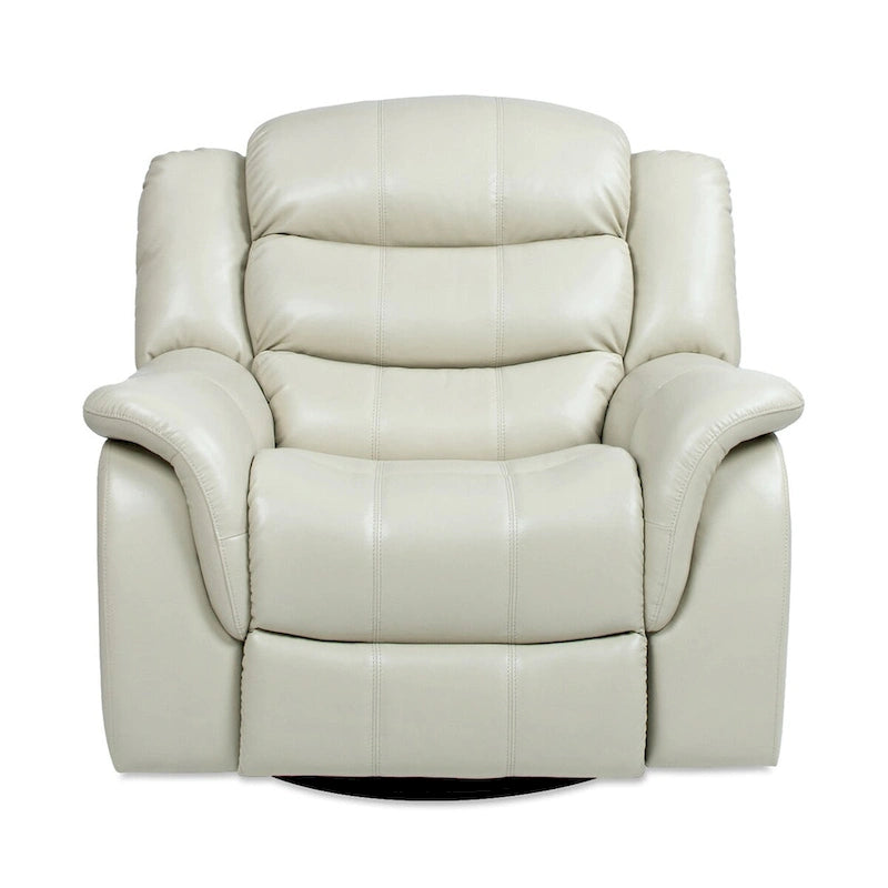 Fauteuil inclinable pivotant à bascule manuel en similicuir de 41.5