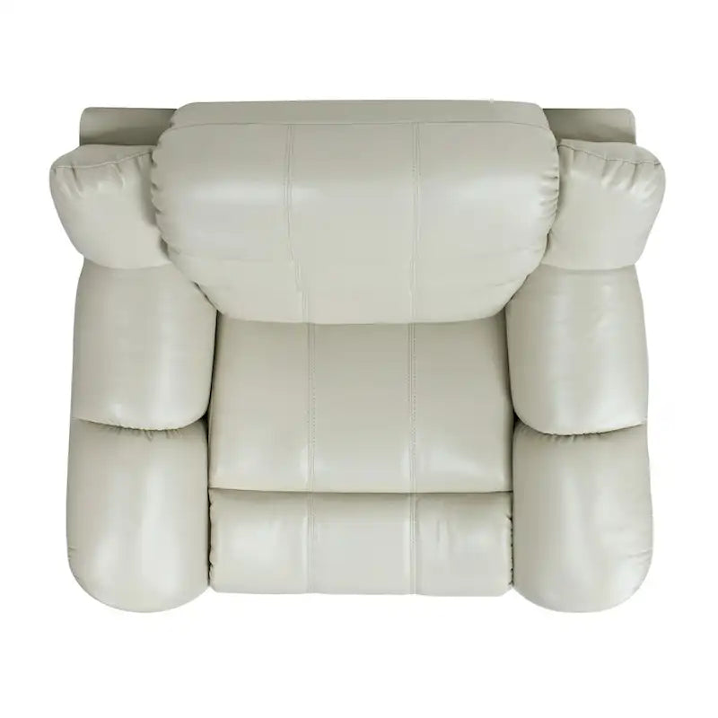 Fauteuil inclinable pivotant à bascule manuel en similicuir de 41.5